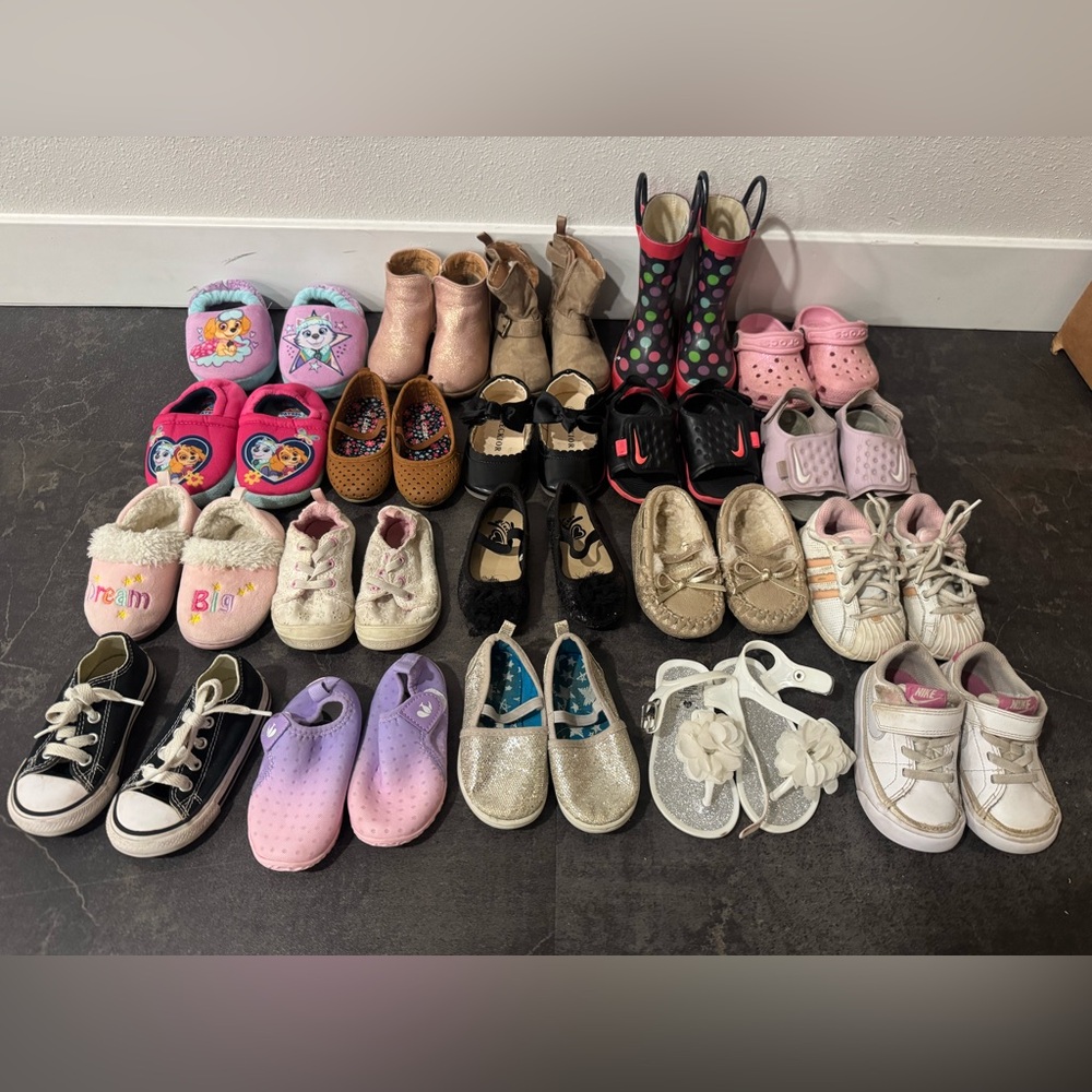 Pink and White Kids Sneakers